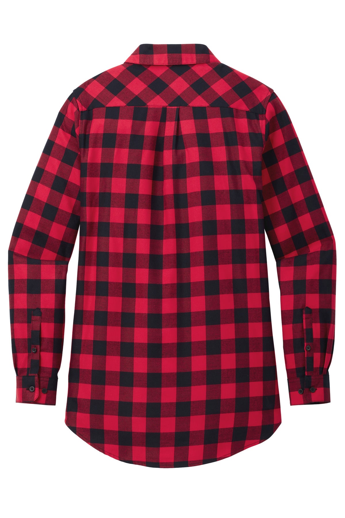 Port Authority Women's Plaid Flannel Tunic . LW668 Red/ Black Buffalo Check
