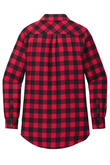 Port Authority Women's Plaid Flannel Tunic . LW668 Red/ Black Buffalo Check