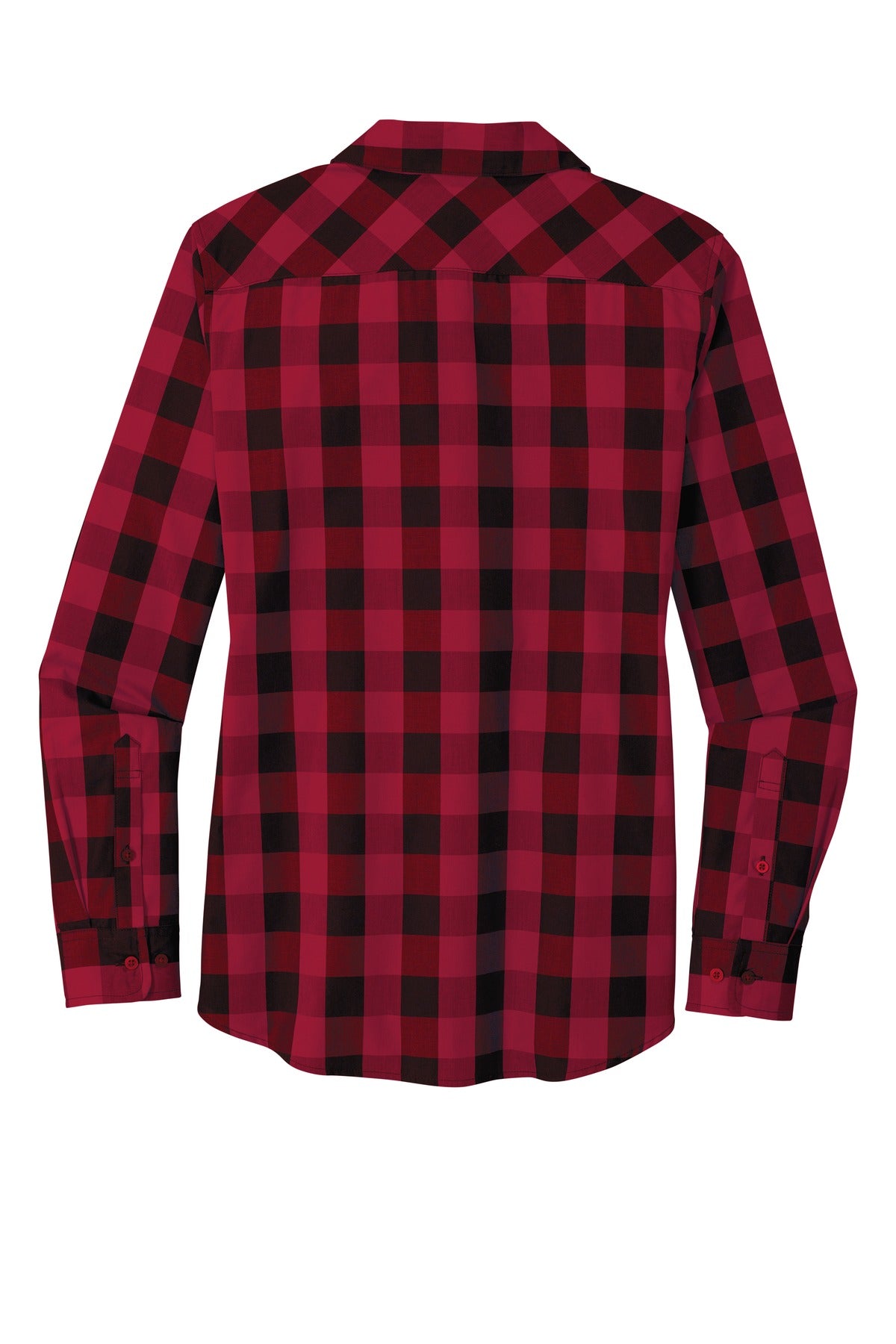 Port Authority Women's Everyday Plaid Shirt. LW670 Rich Red