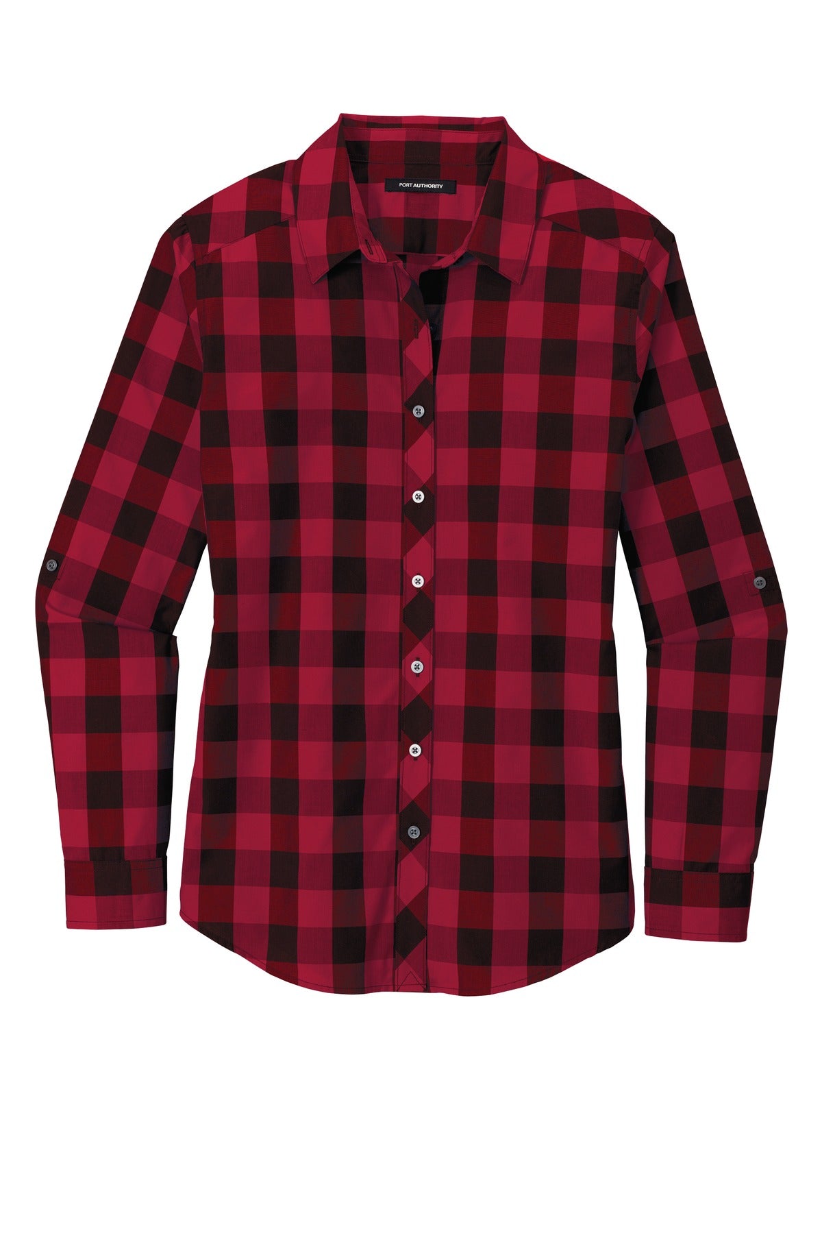 Port Authority Women's Everyday Plaid Shirt. LW670 Rich Red