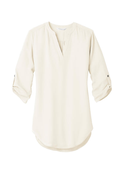 Port Authority Women's 3/4-Sleeve Tunic Blouse. LW701 Ivory Chiffon
