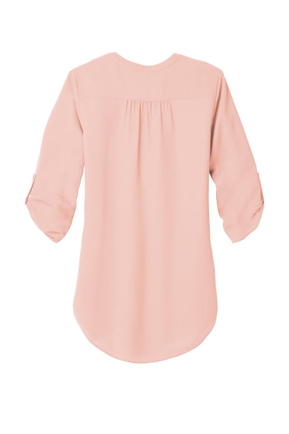 Port Authority Women's 3/4-Sleeve Tunic Blouse. LW701 Rose Quartz