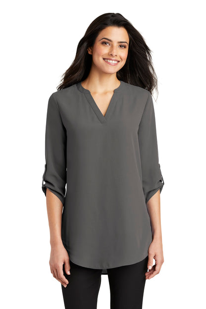 Port Authority Women's 3/4-Sleeve Tunic Blouse. LW701 Sterling Grey