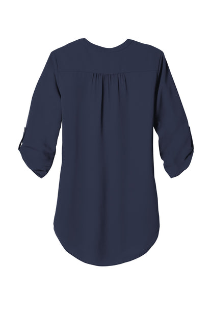 Port Authority Women's 3/4-Sleeve Tunic Blouse. LW701 True Navy