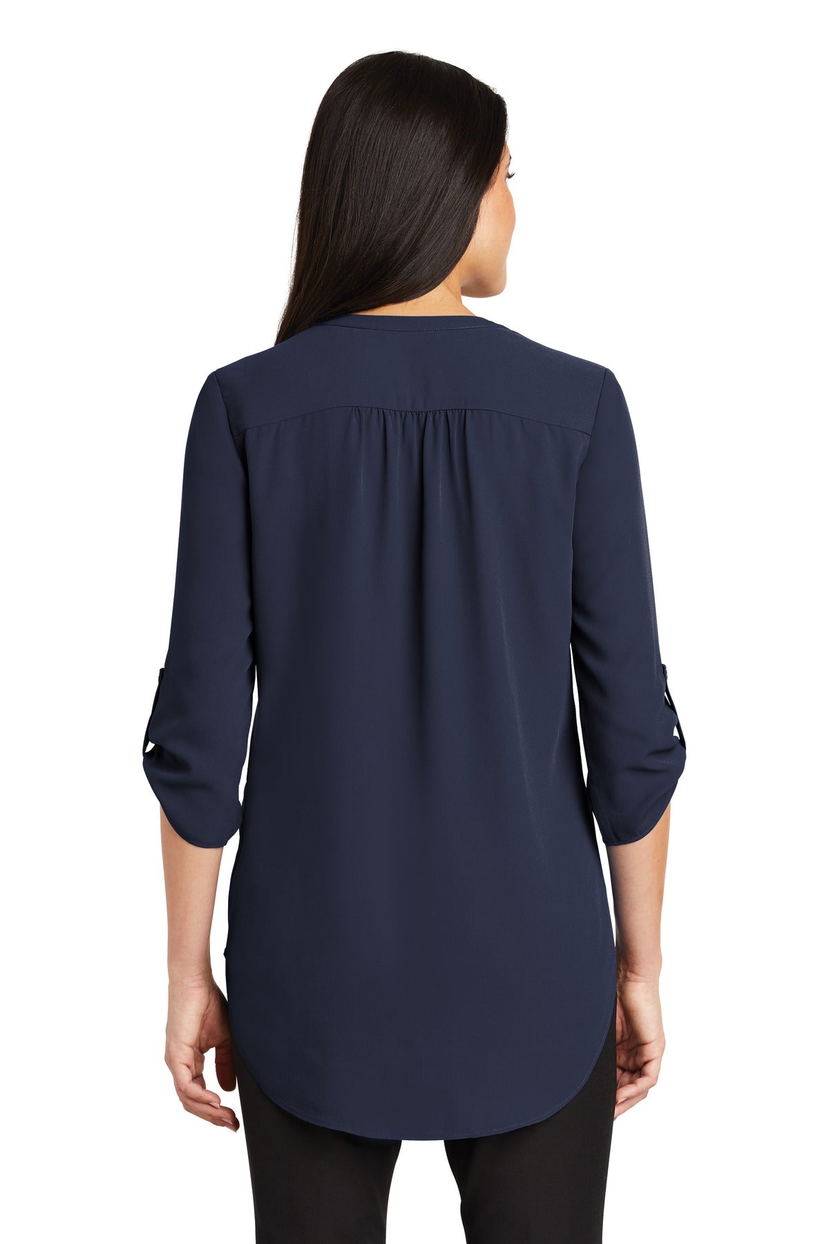 Port Authority Women's 3/4-Sleeve Tunic Blouse. LW701 True Navy