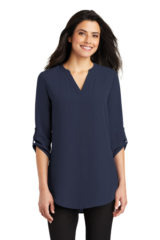 Port Authority Women's 3/4-Sleeve Tunic Blouse. LW701 True Navy