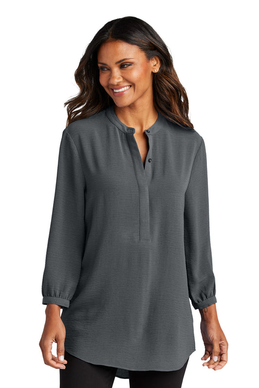 Port Authority Women's 3/4-Sleeve Textured Crepe Tunic LW713 Graphite