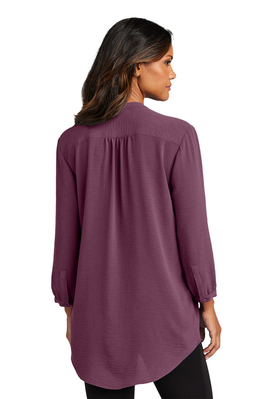 Port Authority Women's 3/4-Sleeve Textured Crepe Tunic LW713 Purple Mist