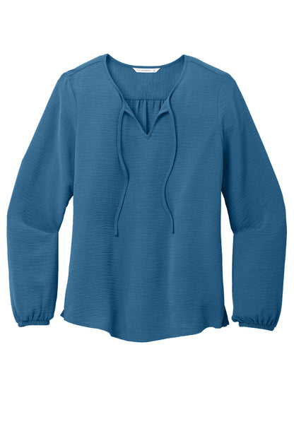 Port Authority Women's Textured Crepe Blouse LW714 Aegean Blue