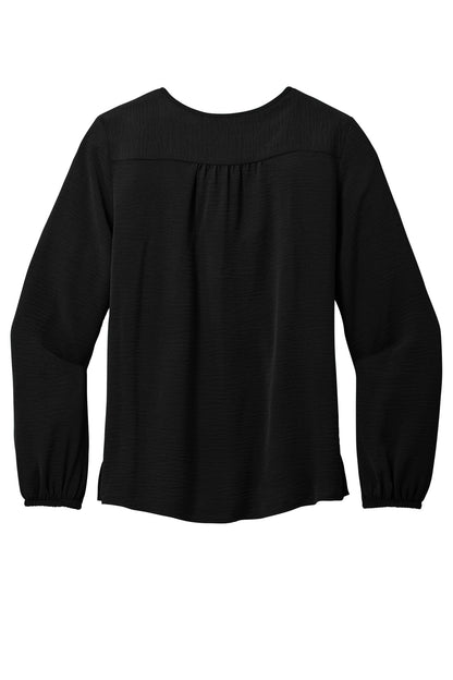 Port Authority Women's Textured Crepe Blouse LW714 Deep Black