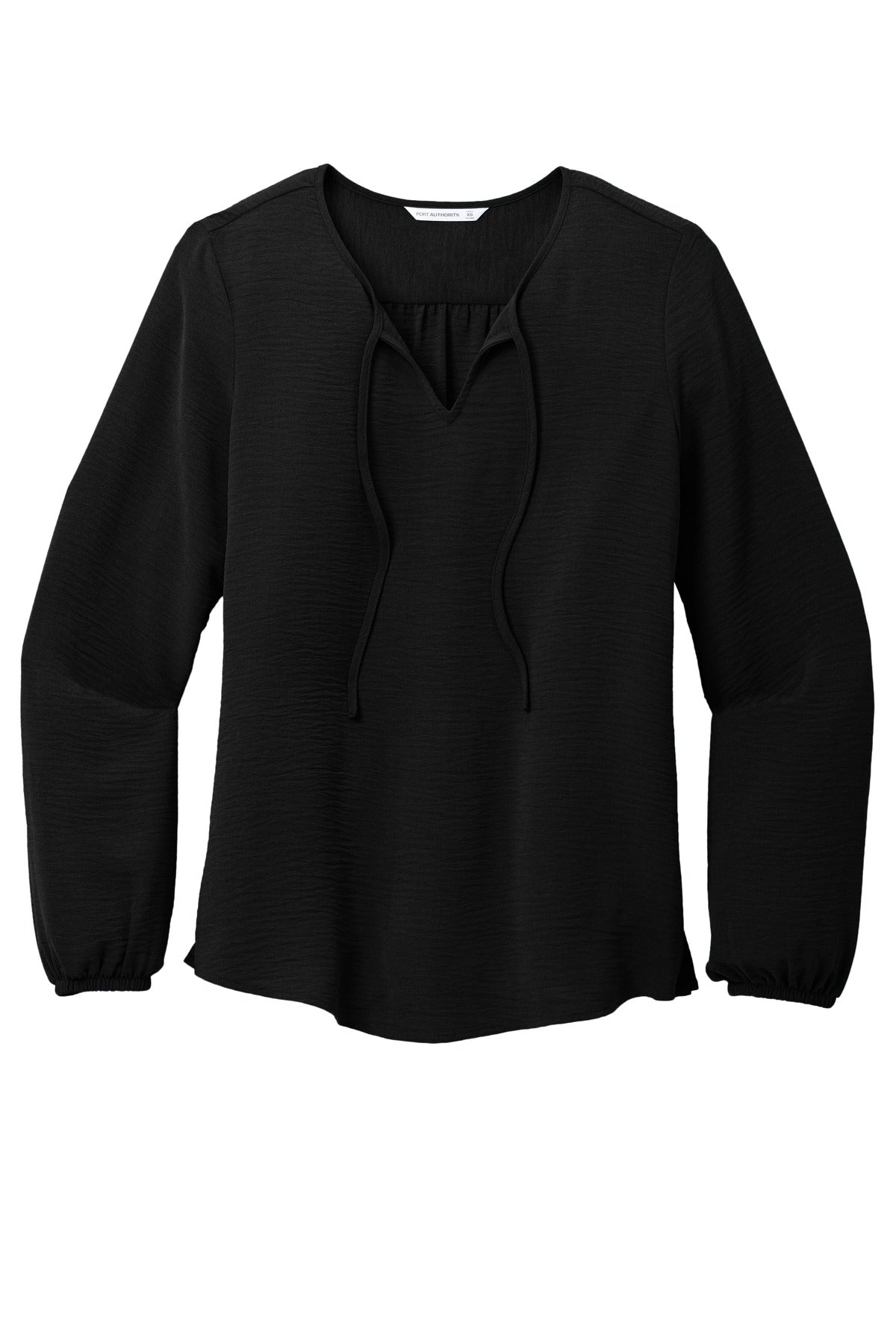 Port Authority Women's Textured Crepe Blouse LW714 Deep Black