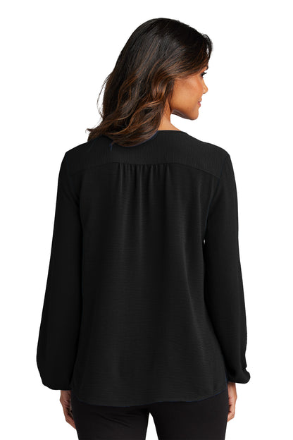 Port Authority Women's Textured Crepe Blouse LW714 Deep Black