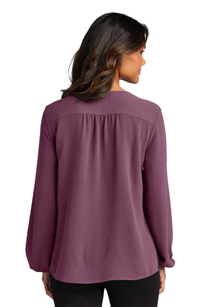 Port Authority Women's Textured Crepe Blouse LW714 Purple Mist