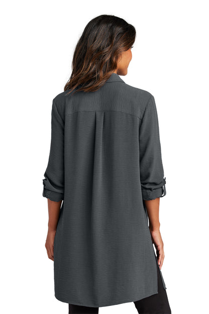 Port Authority Women's Textured Crepe Long Tunic LW715 Graphite