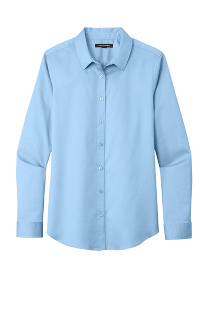 Port Authority Women's Long Sleeve SuperPro ReactTwill Shirt. LW808 Cloud Blue