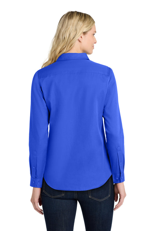 Port Authority Women's Long Sleeve SuperPro ReactTwill Shirt. LW808 True Royal