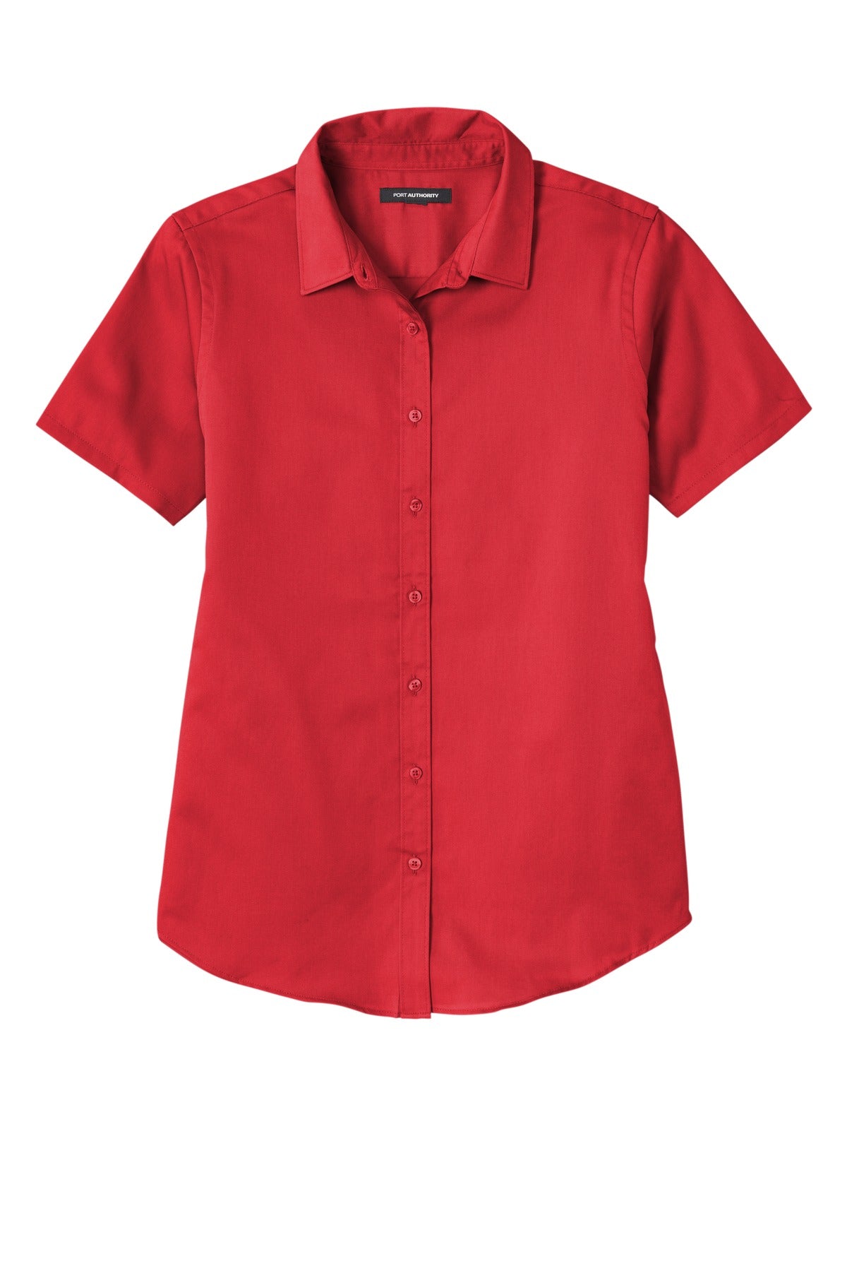Port Authority Women's Short Sleeve SuperPro ReactTwill Shirt. LW809 Rich Red