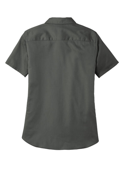 Port Authority Women's Short Sleeve SuperPro ReactTwill Shirt. LW809 Storm Grey