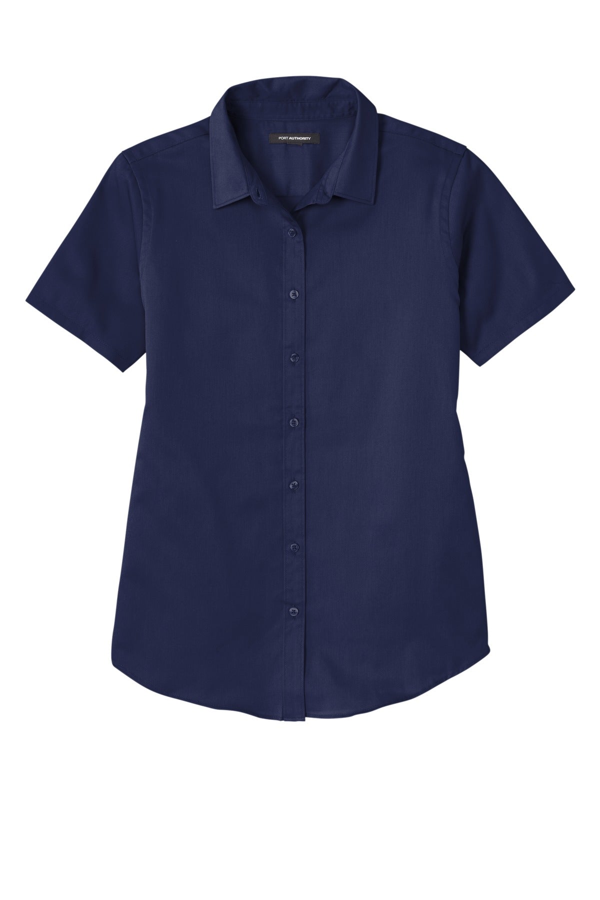 Port Authority Women's Short Sleeve SuperPro ReactTwill Shirt. LW809 True Navy