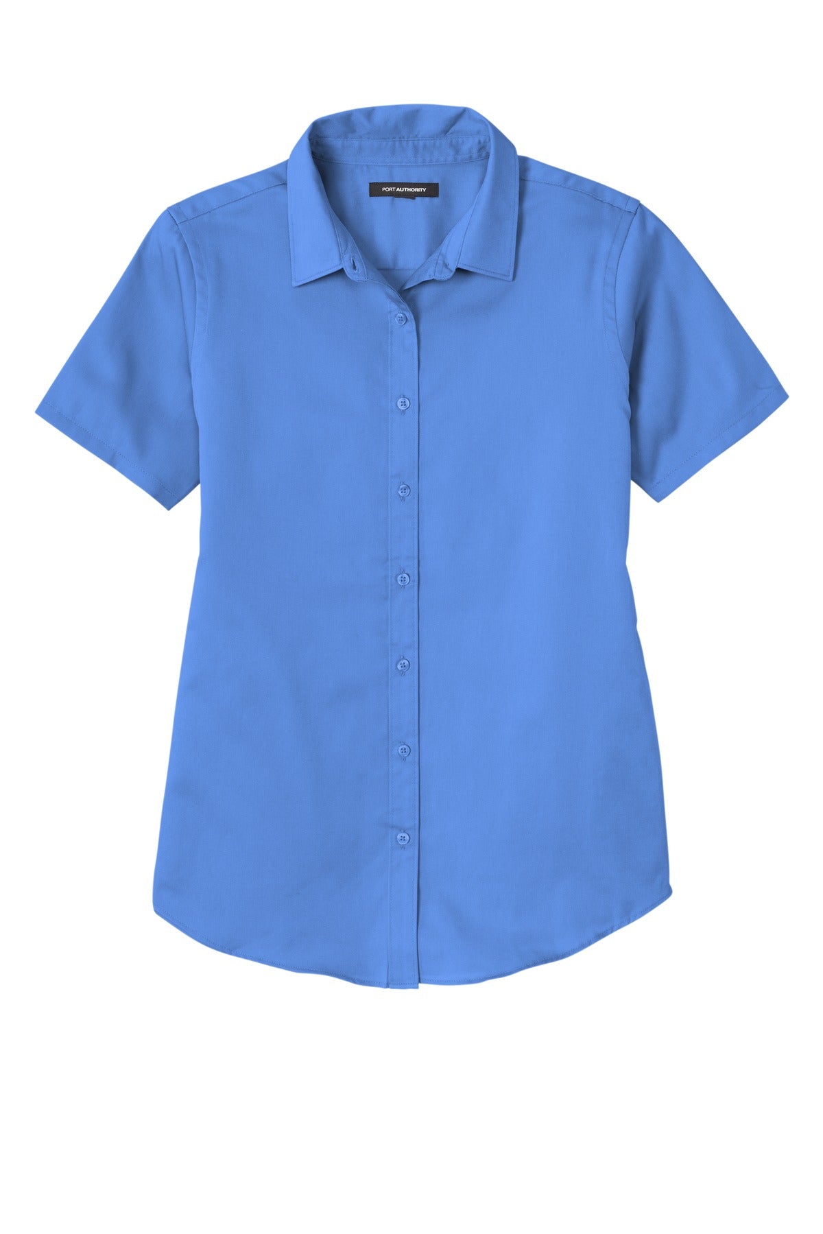 Port Authority Women's Short Sleeve SuperPro ReactTwill Shirt. LW809 Ultramarine Blue