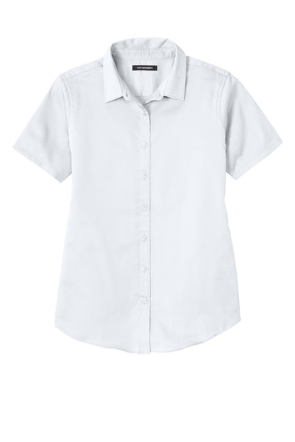 Port Authority Women's Short Sleeve SuperPro ReactTwill Shirt. LW809 White
