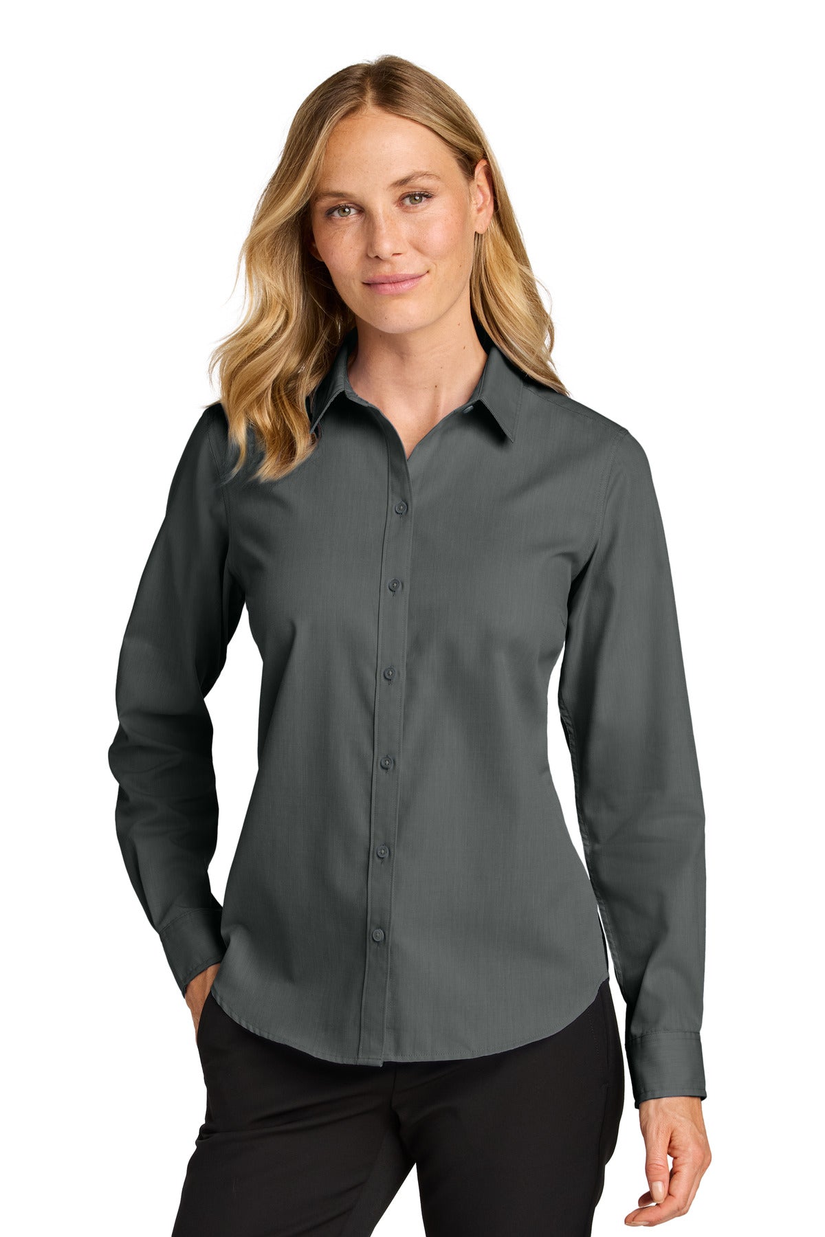 Port Authority Women's Long Sleeve Nailhead Easy Care Shirt