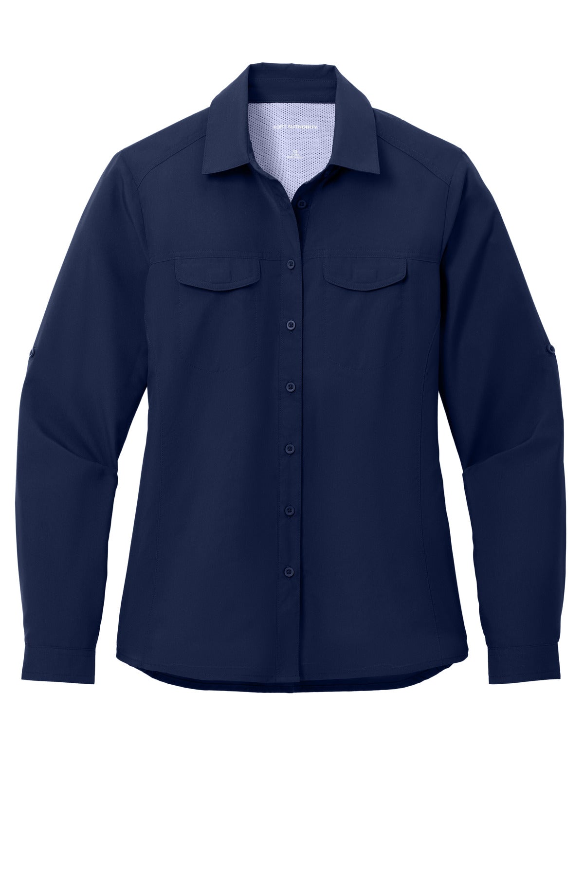 Port Authority Women's Long Sleeve UV Daybreak Shirt LW960 True Navy