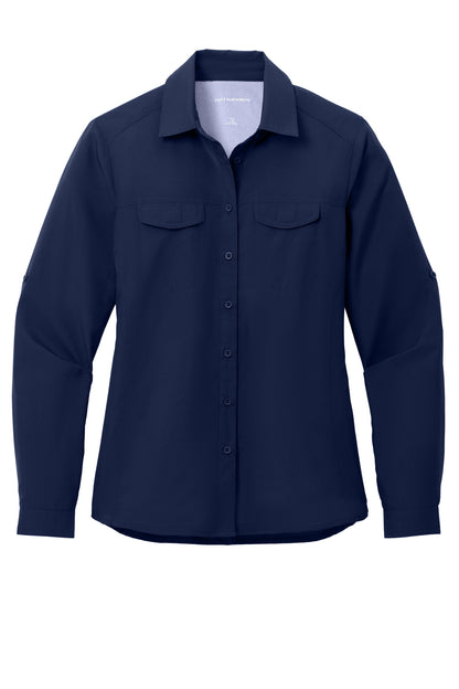Port Authority Women's Long Sleeve UV Daybreak Shirt LW960 True Navy