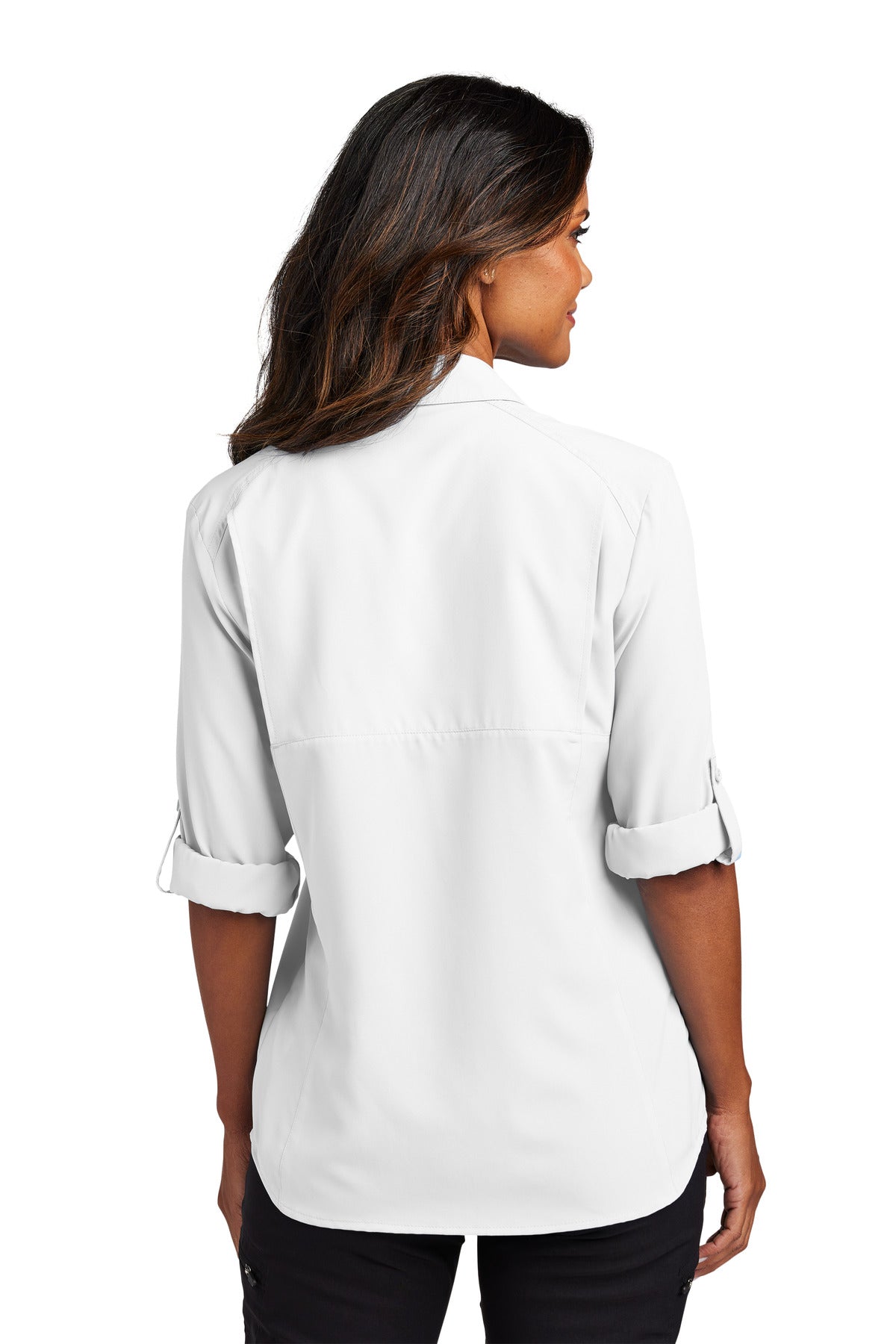 Port Authority Women's Long Sleeve UV Daybreak Shirt LW960 White