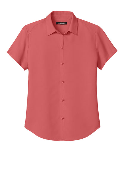 Port Authority Women's Short Sleeve UV Dockside Shirt LW963 Coral Reef