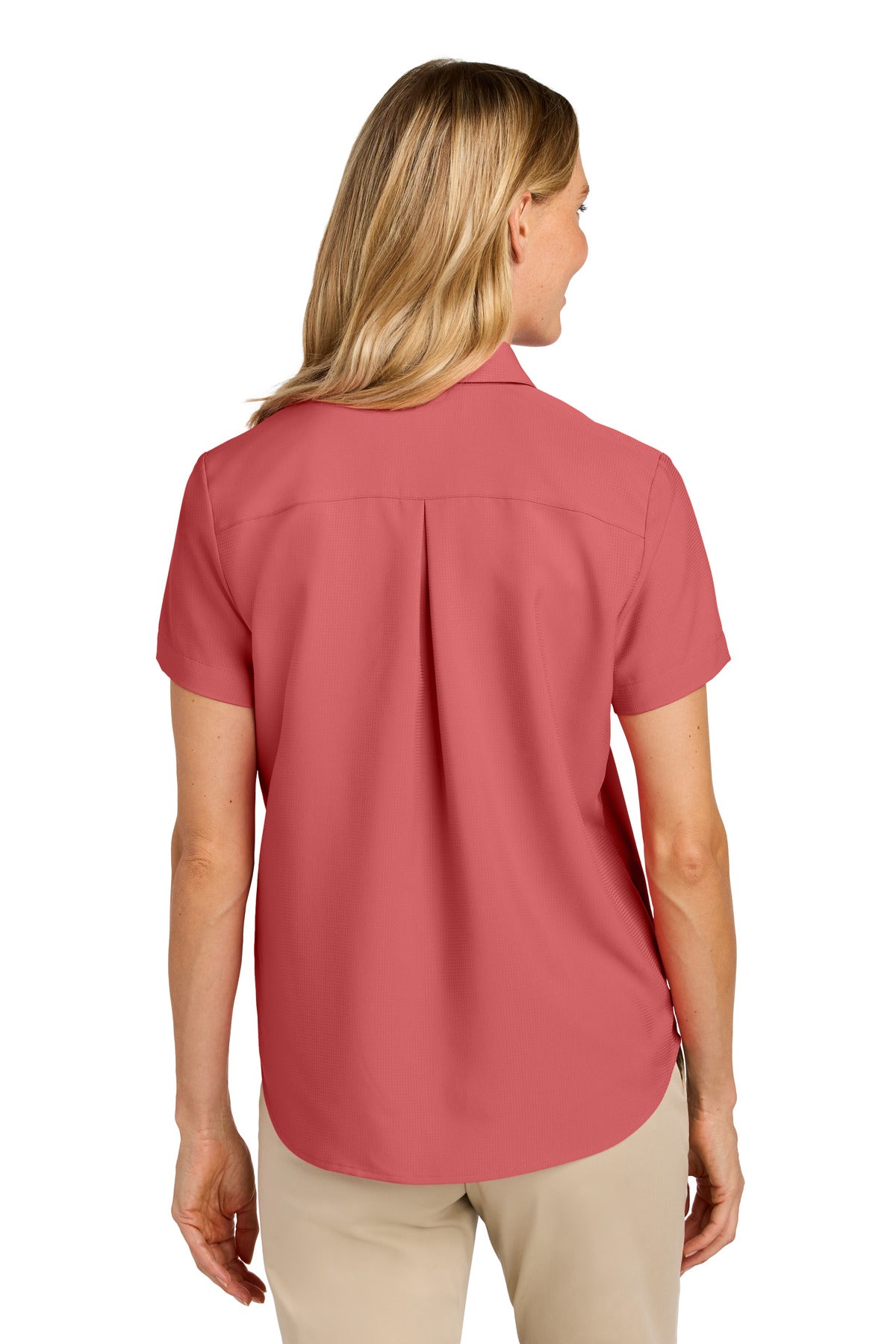 Port Authority Women's Short Sleeve UV Dockside Shirt LW963 Coral Reef