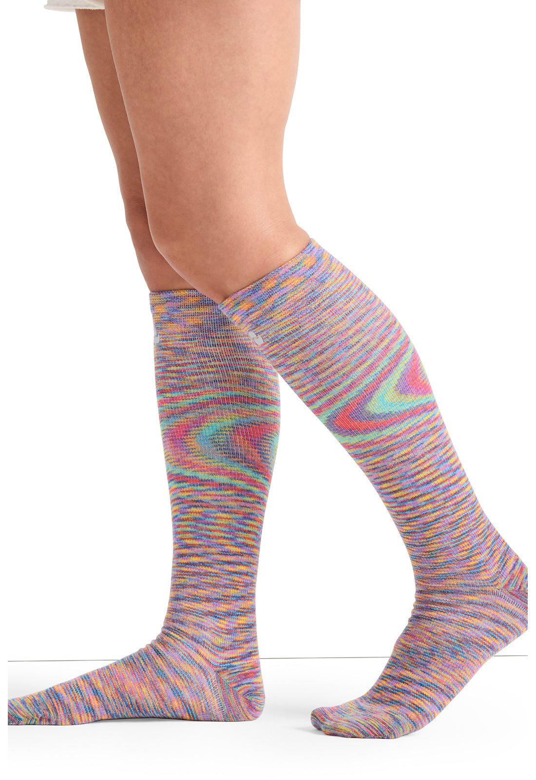 Legwear LXSUPPORT Knee High 15-20 mmHg Compression Socks Celestial Space Model Image Right Side | Cherokee