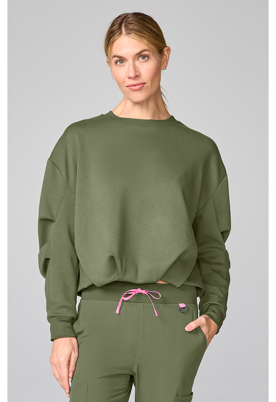 Lifestyle MC00002 Women's Bubble Pullover Olive