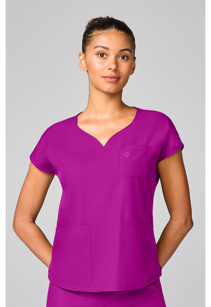 Insight MC00008 Women's Dolman Sleeve Scrub Top Back To The Fuschia