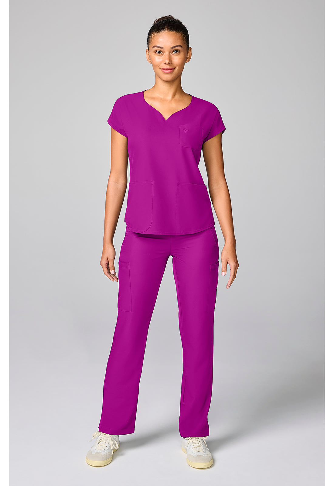 Insight MC00008 Women's Dolman Sleeve Scrub Top Back To The Fuschia