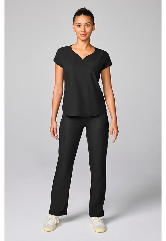 Insight MC00008 Women's Dolman Sleeve Scrub Top Black