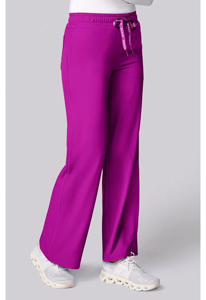 Insight MC00009 Women's Wide Leg Scrub Pants Back To The Fuschia
