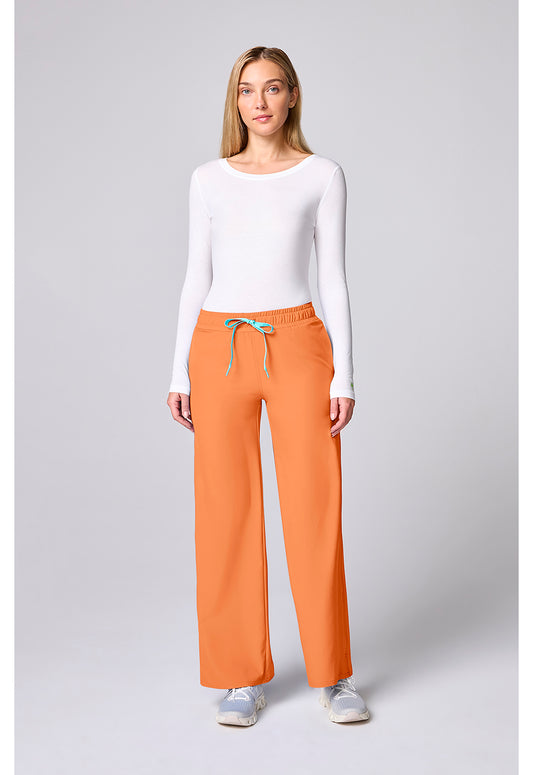 Insight MC00009 Women's Wide Leg Pintuck Scrub Pants Papa Don'T Peach
