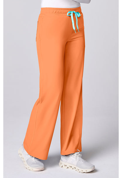 Insight MC00009 Women's Wide Leg Pintuck Scrub Pants Papa Don'T Peach