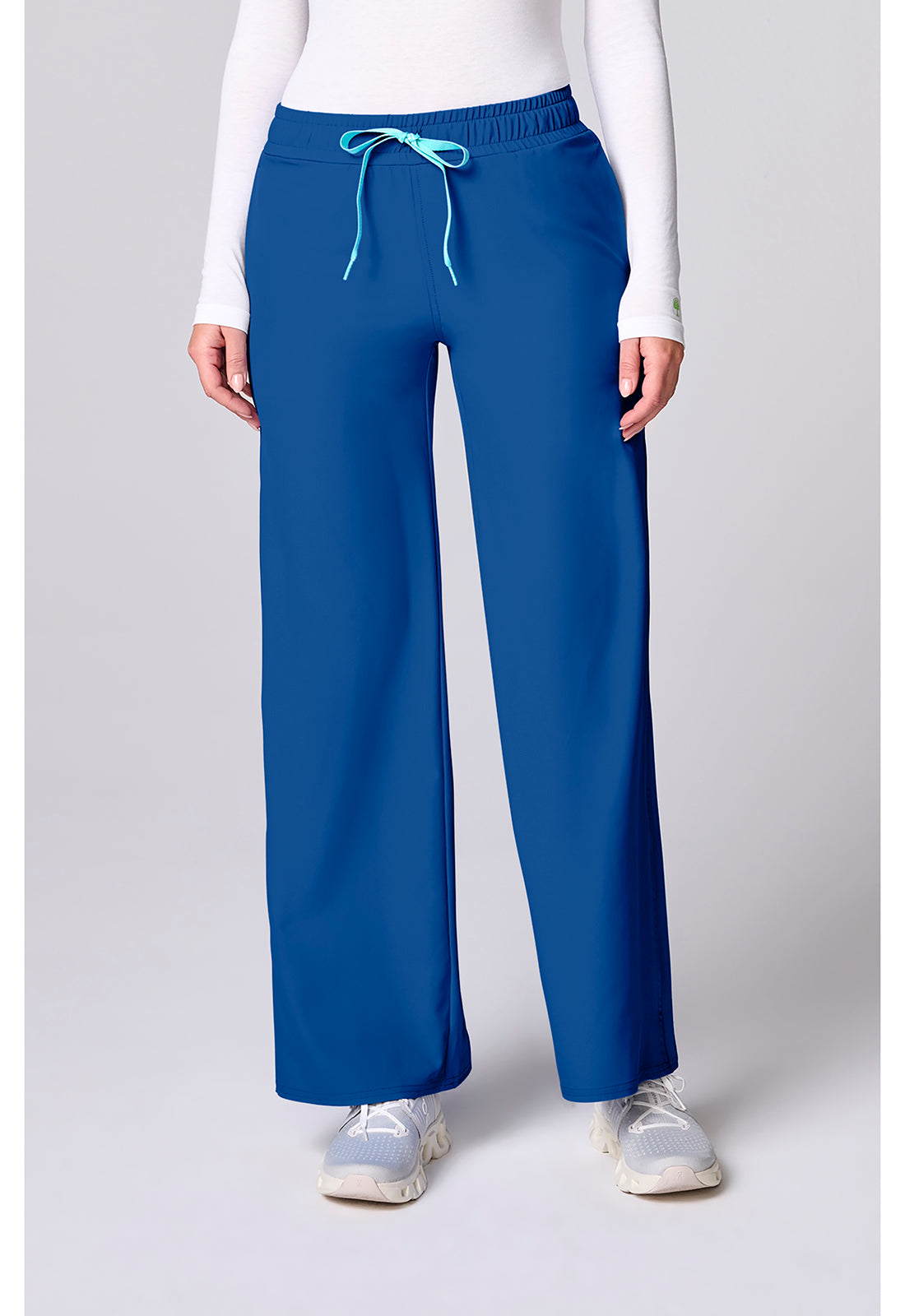 Insight MC00009 Women's Wide Leg Pintuck Scrub Pants Royal