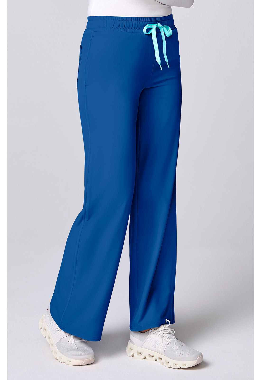 Insight MC00009 Women's Wide Leg Pintuck Scrub Pants Royal