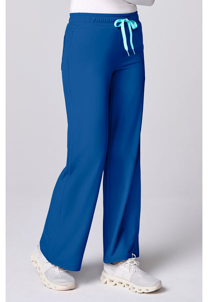 Insight MC00009 Women's Wide Leg Pintuck Scrub Pants Royal