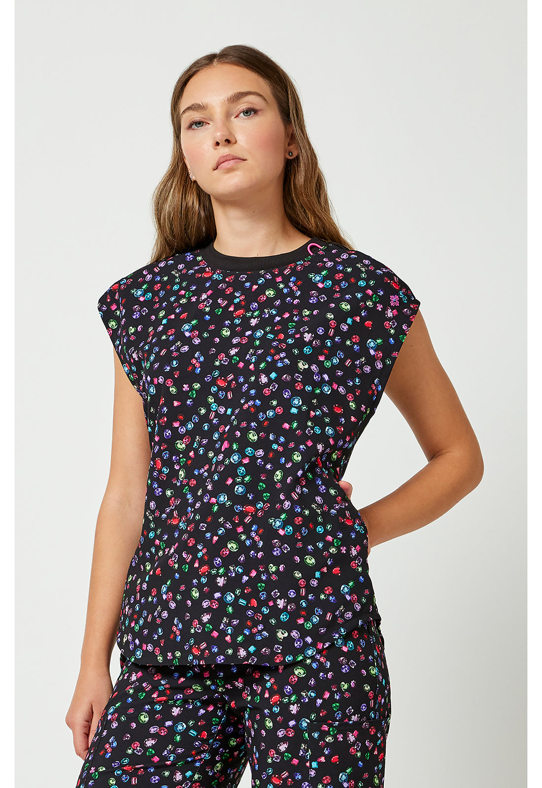 Amp MC00015 Women's Printed Dolman Scrub Top image 3