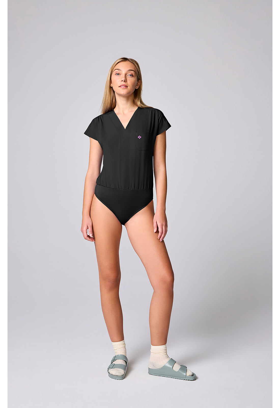 Amp MC00017 Women's One Pocket Bodysuit Black