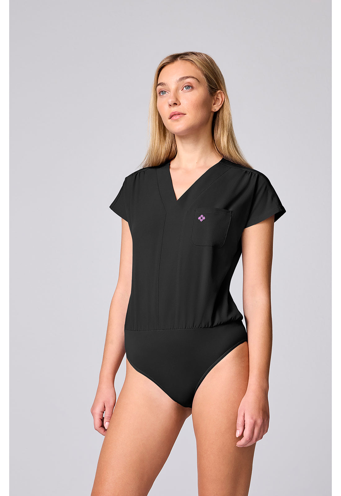 Amp MC00017 Women's One Pocket Bodysuit Black