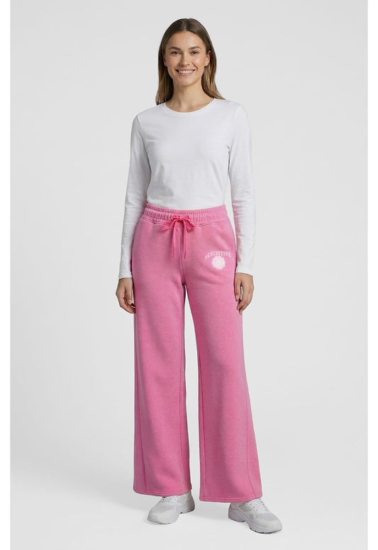 Lifestyle MC00024 Women's Drawstring Wide Leg Scrub Pants Pink Power Heather