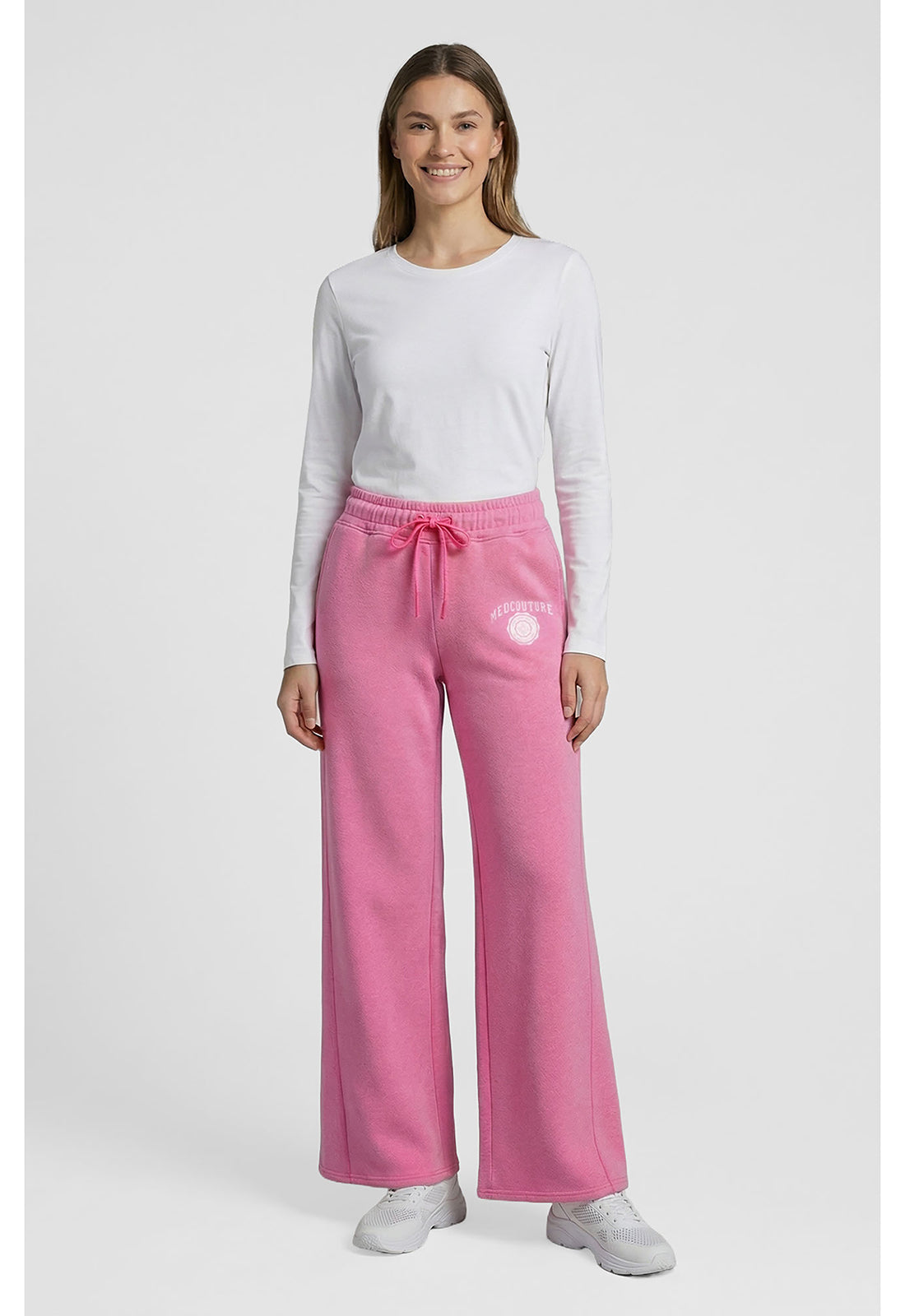 Lifestyle MC00024 Women's Drawstring Wide Leg Scrub Pants image 2