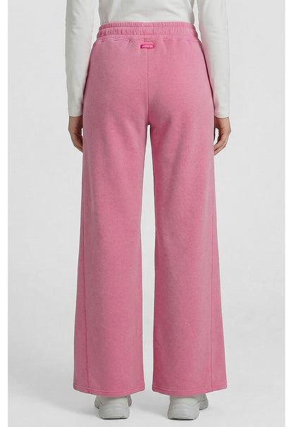 Lifestyle MC00024 Women's Drawstring Wide Leg Scrub Pants Pink Power Heather