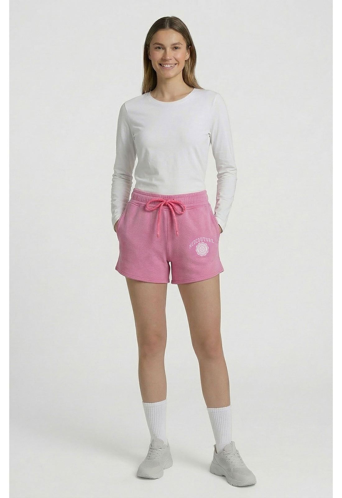 Lifestyle MC00025 Women's Drawstring Short Pink Power Heather