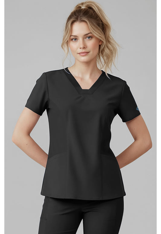 Insight MC00077 Women's V-Neck Scrub Top Black